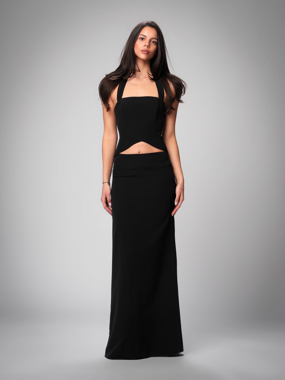 LACE-UP CORSET MAXI SET